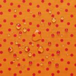 Tecido Nylon Impermeável Bolas 1 cm Laranja e Vermelho Escuro