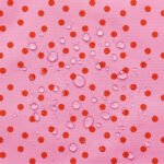 Tecido Nylon Impermeável Bolas 1 cm Rosa e Vermelho