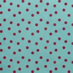 Tecido Nylon Impermeável Bolas 1cm Azul Claro e Bordeaux - Image 2