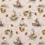 Tecido Nylon Impermeável Coelhinhos Voadores