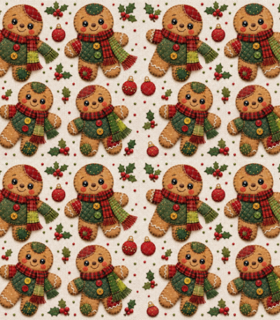 Tecido Policanvas Natal Biscoitos de Natal – Cru