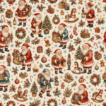 Tecido Policanvas Natal Pais Natais - Cru