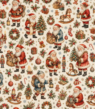 Tecido Policanvas Natal Pais Natais – Cru