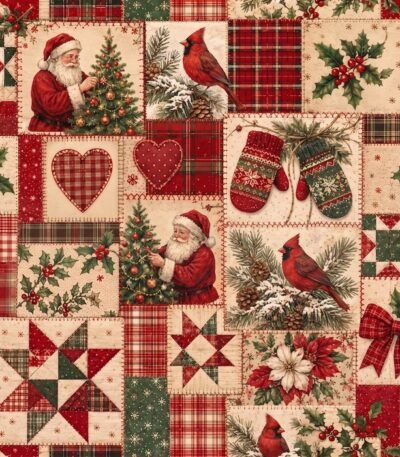 Tecido Policanvas Natal Patchwork Natal – Cru