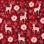 Tecido Decoração Policanvas Natal Xadrez Tartan Renas
