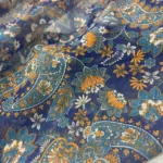 Chiffon c/ Risca Gold – Azul - imagem 3