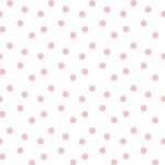 Licra Estampada Bola 1cm Rosa e Branco