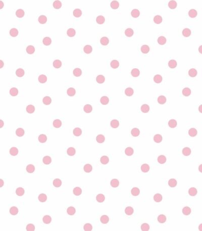 Licra Estampada Bola 1cm Rosa e Branco