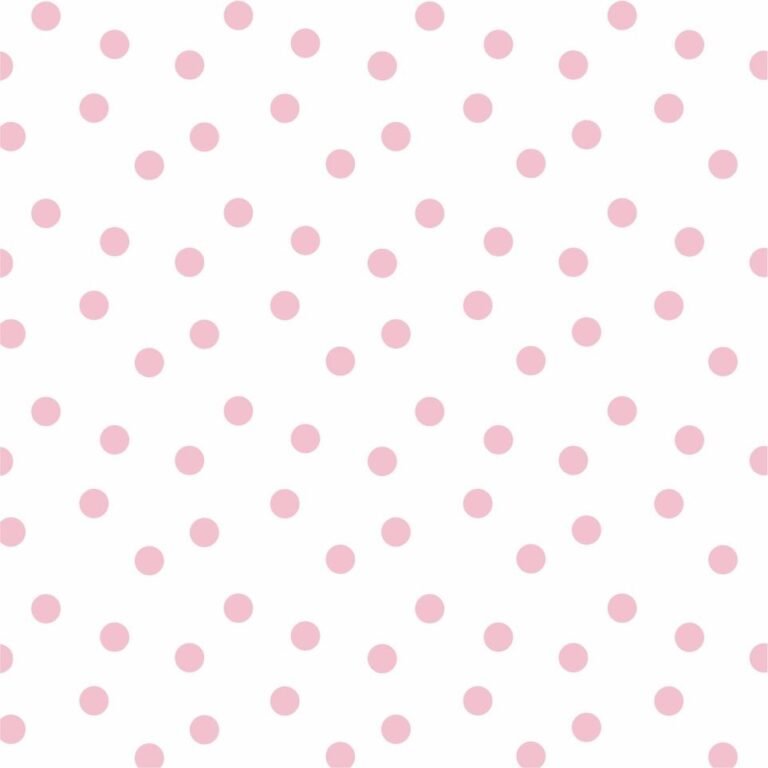 Licra Estampada Bola 1cm Rosa e Branco