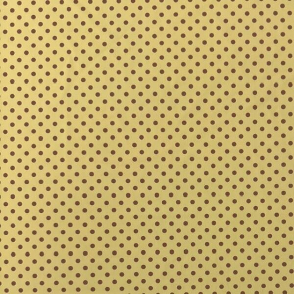 Licra Estampada Pintas - Amarelo Manteiga / Castanho
