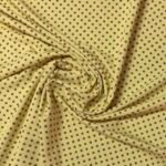 Licra Estampada Pintas - Amarelo Manteiga / Castanho