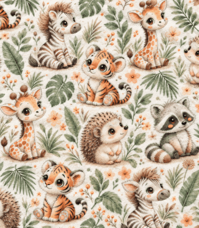 Malha Coralina Selva Folhas – Branco