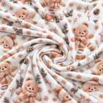Malha Coralina Ursinhos Brinvar na Neve - Branco