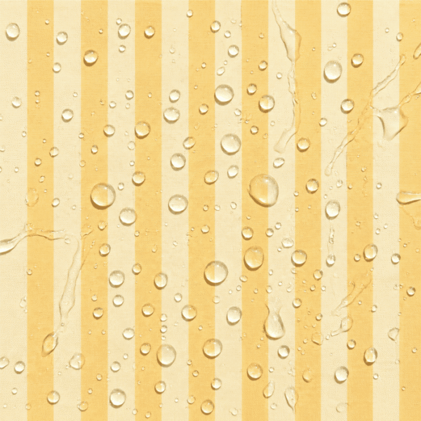 Tecido Nylon Impermeável Riscas Amarelo Pastel e Creme