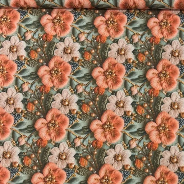Popeline Digital 3D – Flowers