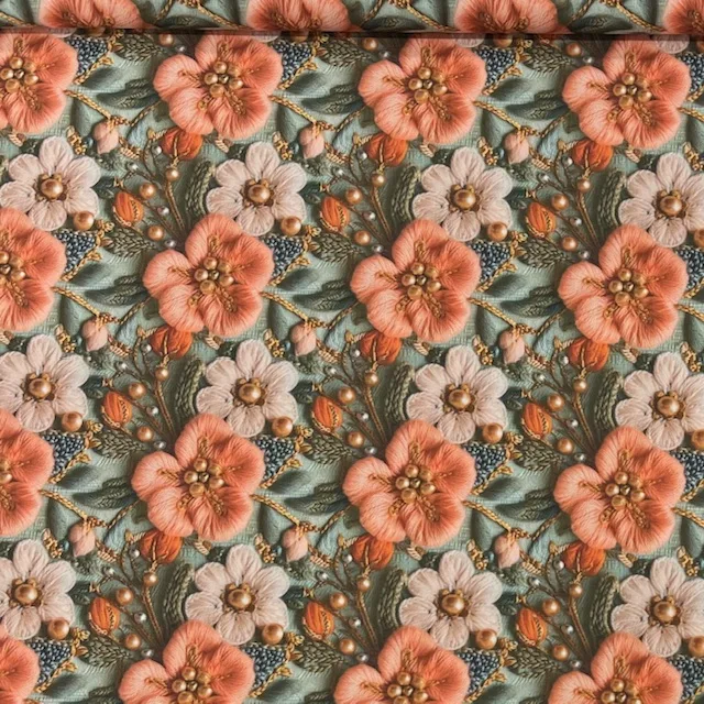 Popeline Digital 3D – Flowers