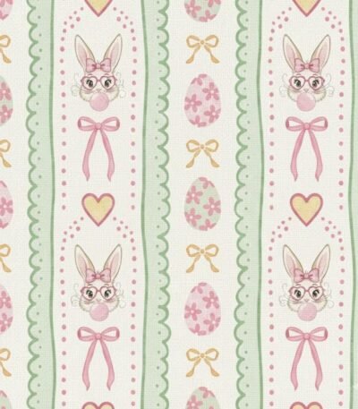 Popeline Páscoa Coelhinho e Ovos – Branco