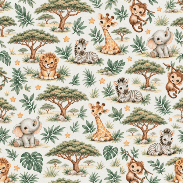 Popeline Safari - Branco