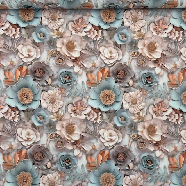 Seda Sablé Estampada 3D
