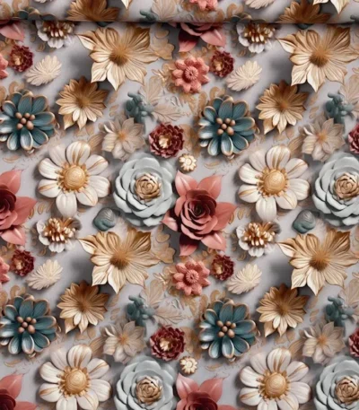 Seda Sablé Estampada 3D