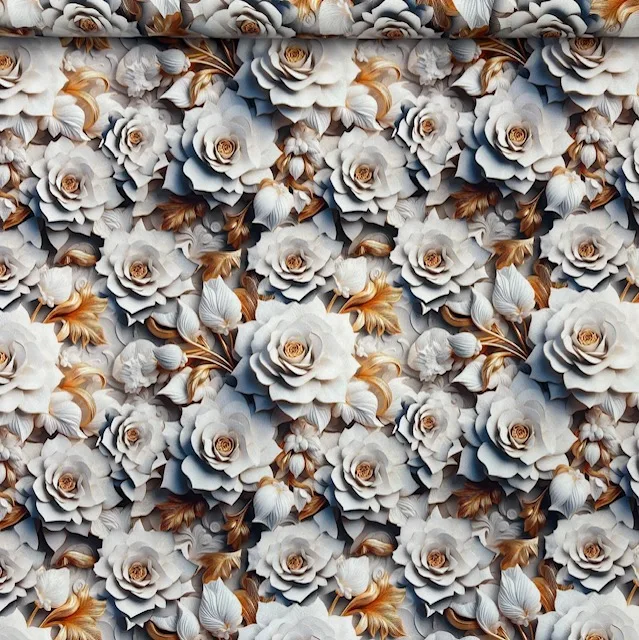 Seda Sablé Estampada 3D