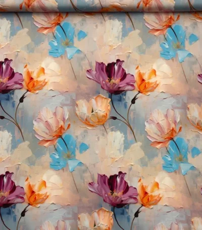 Seda c/ Lycra Estampada 3D Italiana
