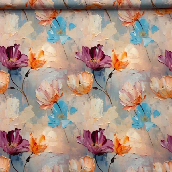 Seda c/ Lycra Estampada 3D Italiana
