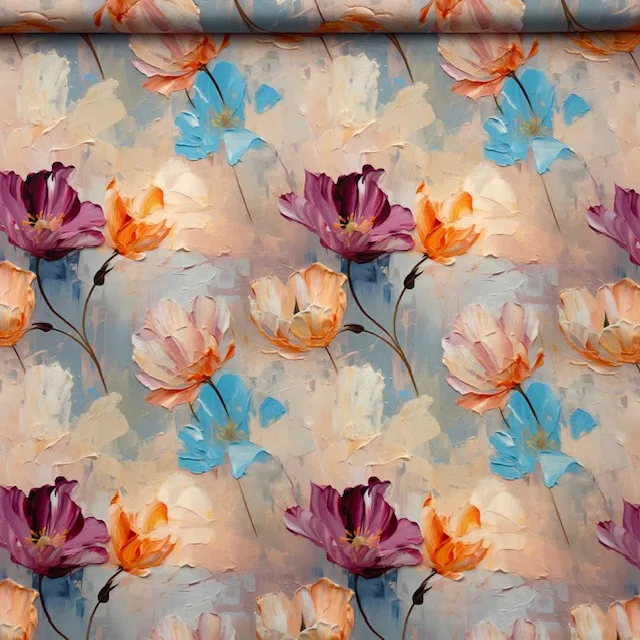 Seda c/ Lycra Estampada 3D Italiana