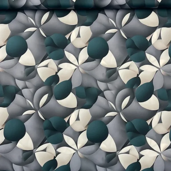 Seda c/ Lycra Estampada 3D Italiana