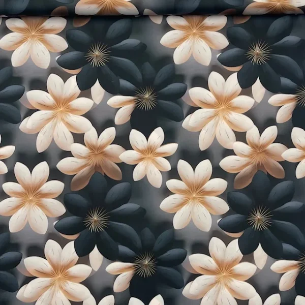 Seda c/ Lycra Estampada 3D Italiana