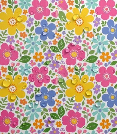 Tecido Nylon Impermeável Flores