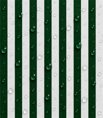 Tecido Nylon Impermeável Riscas 2cm Verde Escuro e Branco