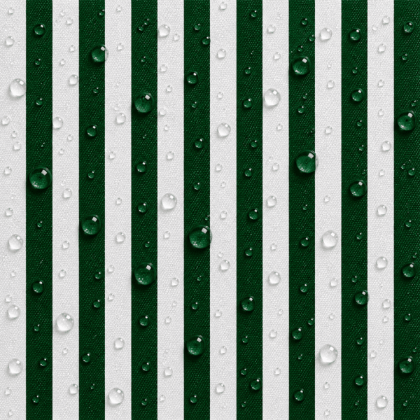 Tecido Nylon Impermeável Riscas 2cm Verde Escuro e Branco