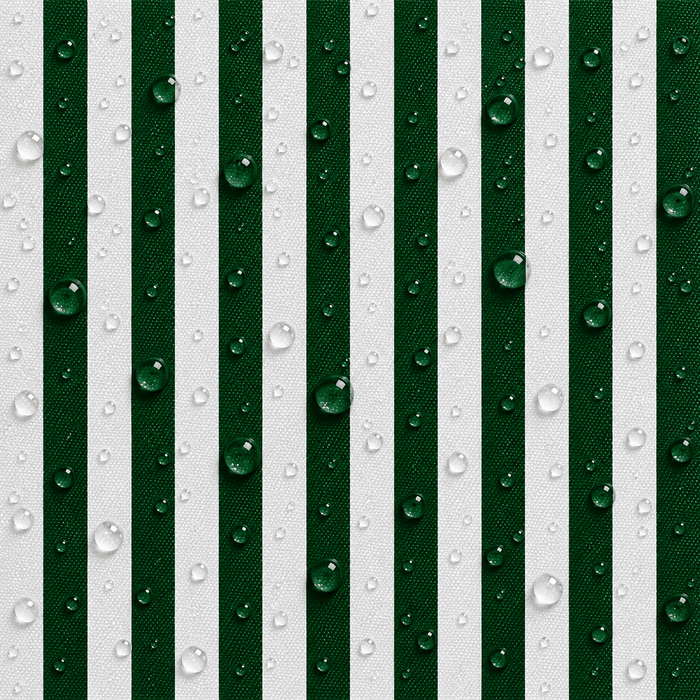 Tecido Nylon Impermeável Riscas 2cm Verde Escuro e Branco