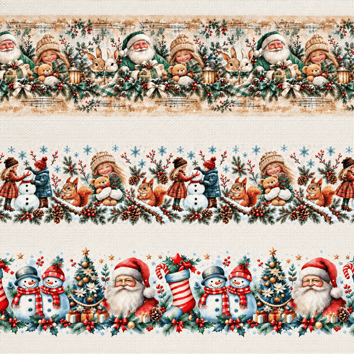 Tecido Tecido Policanvas Barras Natal b Violet Fabrics