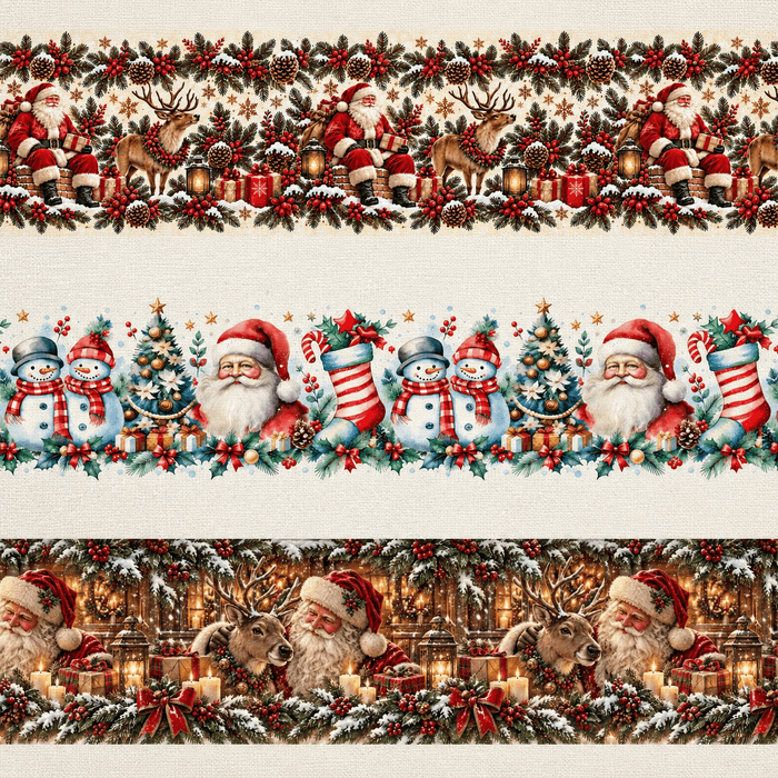 Tecido Policanvas Barras Natal