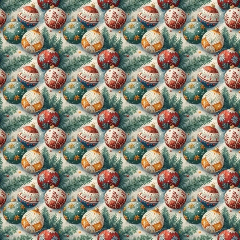 Tecido Decoração Policanvas Bolas de Natal