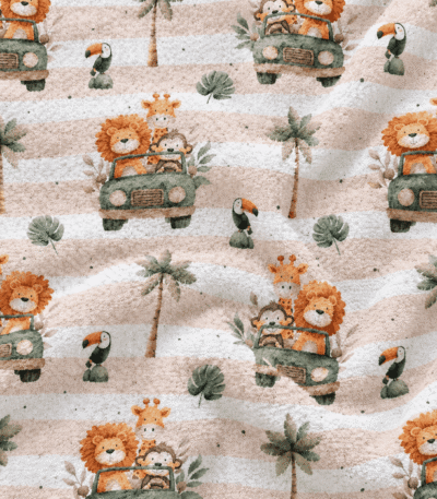 Turco p Toalhas Safari Jeep Riscas - Branco